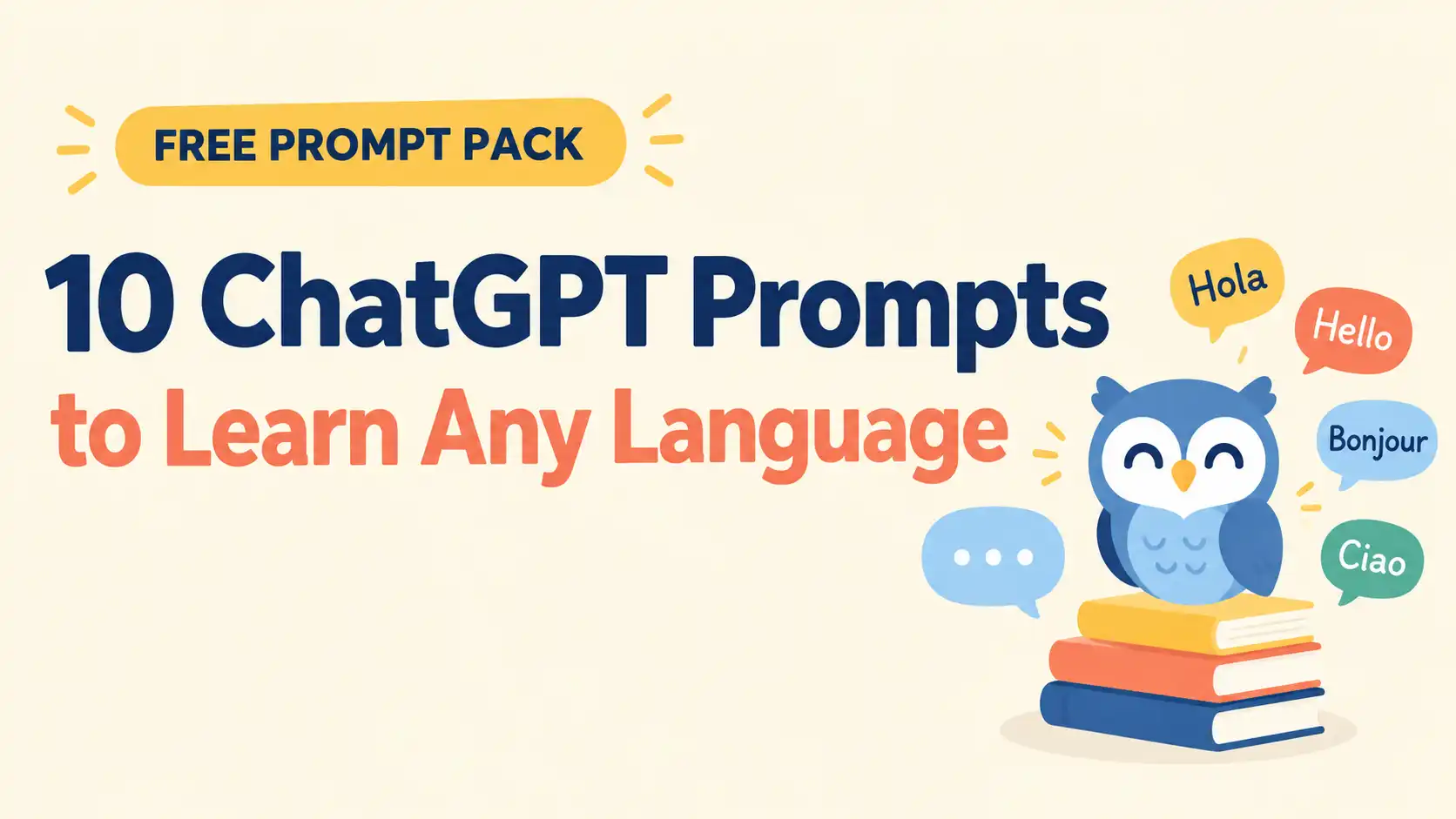 10 free ChatGPT prompts to learn any language - Learnan Light cover