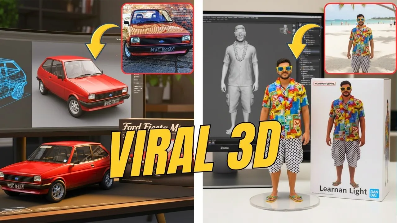 Viral 3D Nano Banana AI image generation examples