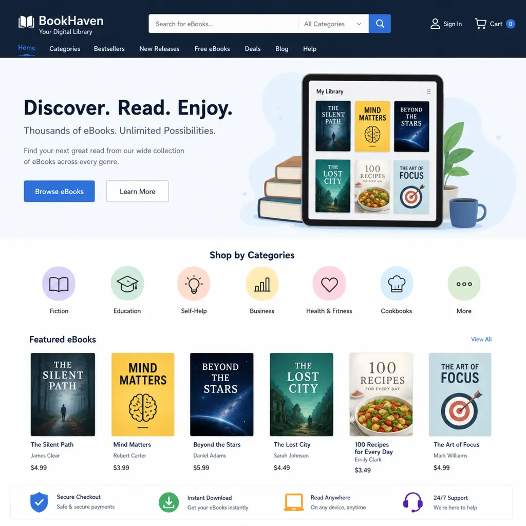 Digital marketplace for eBooks