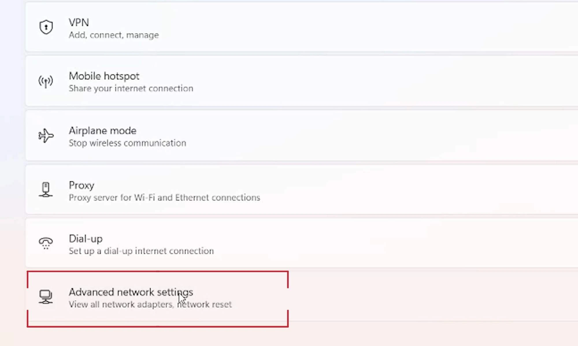 Windows Network Settings